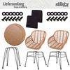 STILISTA® Bistro Set 3tlg. Polyrattan Bambus Optik Bild 3