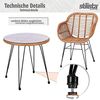 STILISTA® Bistro Set 3tlg. Polyrattan Bambus Optik Bild 5
