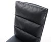 Drehstuhl Pela-Flex Echt-Leder Schwarz Kreuzgestell breit Edelstahl 360° drehbar Wippfunktion Taschenfederkern Bild 5