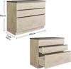 BASIC by Balculina Kochfeldumbauschrank Sanibel Küchenschrank mit Schubladen, BxHxT 110 x 94 x 60 (1-St) Breite 110cm, Melaminbeschichtung, 2 geräumige Schubladen Bild 3