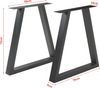 Tischgestell 2er Set Lyngby 72x55/70cm Schwarz [en. casa] Bild 2