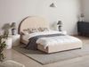 Bett mit Lattenrost Bouclé VAUCLUSE 140 x 200 cm Beige Bild 2