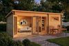 Alpholz Gartenhaus Atrium E Gartenhaus aus Holz Holzhaus mit 70 mm Wandstärke Blockbohlenhaus mit Montagematerial Bild 3