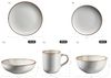 MÄSER Mabella, Vintage Geschirr-Set für 4 Personen, 20-teiliges Kombiservice mit raffinierter Reaktivglasur und feinem braunem Rand, Steinzeug, grau-beige Bild 5