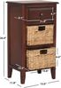 SAFAVIEH Contemporary Wooden Side Table with Storage, in Cherry, 30 X 38 X 70 Bild 4