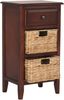 SAFAVIEH Contemporary Wooden Side Table with Storage, in Cherry, 30 X 38 X 70 Bild 3