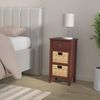SAFAVIEH Contemporary Wooden Side Table with Storage, in Cherry, 30 X 38 X 70 Bild 2