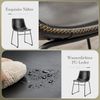 DUMOS Barhocker 2er Set, Moderner Stil Barstuhl mit Sitzkissen Aus Pu-Leder Und Metallbein Bar Stool mit lehne, 45 cm, Geeignet für Die Bar, Die Küche und Das Wohnzimmer (Schwarz) Bild 4
