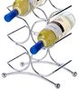 Weinregal aus Chrom Metall Silber 12 Flaschen 21.5 x 15.5 x 67.5 cm, ZELLER Bild 2