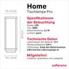 Zafferano, Home Pro Lampe, Wiederaufladbare und Kabellose Tischlampe mit Touch Control, Geeignet für den Innen- und Außenbereich, Dimmer, 3000 K, Höhe 29,4 cm, Farbe Weiß Bild 5