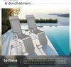 tectake® 2er Set Alu Sonnenliege Liegestuhl, Gartenstühle 5-Fach verstellbare Rückenlehne, Gartenliege mit Fußteil, leicht & klappbar, Relaxsessel mit Kopfpolster, für Camping Garten Balkon - grau Bild 5