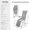 tectake® 2er Set Alu Sonnenliege Liegestuhl, Gartenstühle 5-Fach verstellbare Rückenlehne, Gartenliege mit Fußteil, leicht & klappbar, Relaxsessel mit Kopfpolster, für Camping Garten Balkon - grau Bild 2