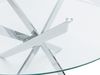 Vente-unique - COSIMA Esstisch Glas TransparentSilberfarben - B 140 cm x H 77 cm x L 140 cm Bild 5