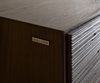 Sideboard Tereos 200 cm Esche Dunkelbraun 3D Effekt 4 Türen Kufe Metall Schwarz Bild 5
