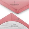 Laleni Jersey Spannbettlaken 70x140 cm Babybett - Oeko-TEX zertifiziertes Bettlaken 70x140 Kinderbett - Kinderbettwäsche 70x140 aus 100% Baumwolle - Spannbettlaken 70x140 Baby in Koralle Bild 3