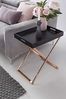Wohnling Design Beistelltisch SERVE Kupfer Schwarz mit Tablett 48 x 61 x 34 cm Bild 4