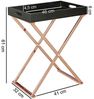 Wohnling Design Beistelltisch SERVE Kupfer Schwarz mit Tablett 48 x 61 x 34 cm Bild 3