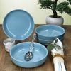 Ritzenhoff & Breker Suppenteller Ritzenhoff 4x Jasper Suppenteller 610ml Graublau Steingut tiefe Teller Bild 3