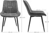 Songmics Esszimmerstuhl, Polsterstuhl mit Metallbeinen, 2er Set, bis 110 kg belastbar, Kunstlederbezug, für Esszimmer, Wohnzimmer, Arbeitszimmer, Schlafzimmer, grau Bild 3