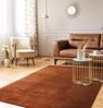 Paco Home Waschbarer Teppich Wohnzimmer Schlafzimmer Kurzflor rutschfest Flauschig Weich Moderne Einfarbige Muster, Grösse:160x220 cm, Farbe:Kupfer Bild 2
