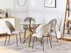 Esstisch 'Savoni' Glas transparent / gold ⌀ 90 cm Bild 2