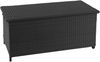 Poly-Rattan Kissenbox HWC-D88, Gartentruhe Auflagenbox Truhe ~ Premium schwarz, 63x135x52cm 320l Bild 4
