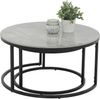 Couchtisch Luis - Marmoroptik Grau / Schwarz - 2-teilig Bild 4