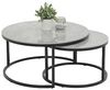 Couchtisch Luis - Marmoroptik Grau / Schwarz - 2-teilig Bild 4