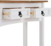 Konsolentisch Campo im Mexiko Stil Beistelltisch Kiefer massiv mit 2 Schubladen, 1 Ablageboden weiß/braun lackiert Bild 5