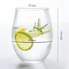 KONZEPT Gläser-Set Geriffelte Glas 500 ml, Trinkgläser, Wassergläser spülmaschinenfest, 4-tlg, Gläser mit ihrer abgerundeten Form Bild 3