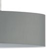 Eglo 31582 Pendellampe PASTERI nickel-matt, Textil grau E27 max. 2X60W L:75cm B:22cm H:110cm Bild 5