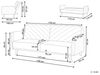 Schlafsofa 3-Sitzer Samtstoff grau SENJA Bild 3