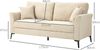 HOMCOM 2-Sitzer mit Leinenoptik, Metallbeine, gepolsterter, Doppelsofa 1 Teile, für Wohnzimmer, Schlafzimmer, 117 x 80 x 89 cm, Beige Bild 3