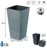 Prosperplast Blumentopf, Furu Square Blumentopf mit Einsatz 19 L Bild 2