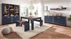 DIJON Sideboard in Parisian Blue, Haveleiche Cognac Optik - Moderne Kommode mit Schubladen und viel Stauraum - 194 x 79 x 45 cm (B/H/T) Bild 4