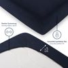 Blumtal® Premium Spannbettlaken 180x200 cm Jersey Boxspringbetten im 2er Set - Oeko-TEX zertifiziertes Bettlaken 180x200 cm Baumwolle 100% - Spannbetttuch 180x200 Boxspringbett - Dark Ocean Blue - Blau Bild 4
