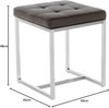 CLP 2er Set Sitzhocker Barci mit Polsterung und Edelstahlgestell,braun Bild 2