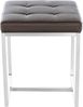 CLP 2er Set Sitzhocker Barci mit Polsterung und Edelstahlgestell,braun Bild 4