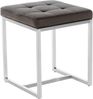 CLP 2er Set Sitzhocker Barci mit Polsterung und Edelstahlgestell,braun Bild 3