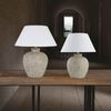 HOME DELUXE Große Tischlampe in Steinoptik LENE - Weiß Bild 4