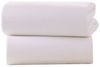Clair de Lune Krippe Baumwolle Jersey Spannbetttücher für Schläuche 30x74 cm, weiß, 2er Pack Bild 1