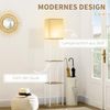 HOMCOM Stehlampe Stehlampe Wohnzimmer mit 3 Regalen, Stehlampe mit Fassung, Leuchtmittel wechselbar, für Wohnzimmer, Weiß Bild 3