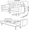 Sofa York Blau 230 cm Vitalispa Bild 3
