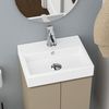 Baikal Mini-Badezimmerschrank, montiert, 2 Türen mit Waschbecken, Badezimmerschrank, Keramikwaschbecken, 45 cm Fango. Bild 5