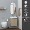 Baikal Mini-Badezimmerschrank, montiert, 2 Türen mit Waschbecken, Badezimmerschrank, Keramikwaschbecken, 45 cm Fango. Bild 4