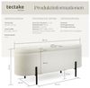 tectake Bank Sitzbank Lanja, gepolstert, mit Bouclé-Stoff und Stauraum, Bequeme Polsterung mit hochdichter Schaumstofffüllung Bild 3