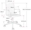 Movian Dubna - Bürostuhl/Drehstuhl Basic mit Verstellbarer Sitzhöhe, 58 x 45 x 103 cm, Schwarzes Bild 3
