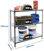 Simonrack Schwerlastregal, Lagerregal, 100 x 100 x 40 cm, Metallregal, Kellerregal, Biegestelle 180 kg, 3 Fachböden, Anthrazit/Weiss - Simonclick Bild 2
