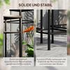 Outsunny Blumenständer 3er-Set, 71 cm hoch, aus Metall, 3 verschieden große (Pflanzenständer, 3 St, Pflanzenregal), für Wohnzimmer, Garten, Balkon, Blau+Weiß Bild 5