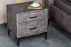 riess-ambiente Nachttisch BOUTIQUE 50cm dunkelgrau / schwarz (Einzelartikel, 1-St), Schlafzimmer · Samt · Metall · Schrank · Kommode · Schublade · Modern Bild 2